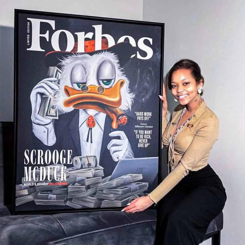 Canvas Picture Billionaire Duck Pop wall Art Print