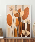 Modern Canvas Painting Abstract Brown Orange And Prints luxury Wall Art Home Decor