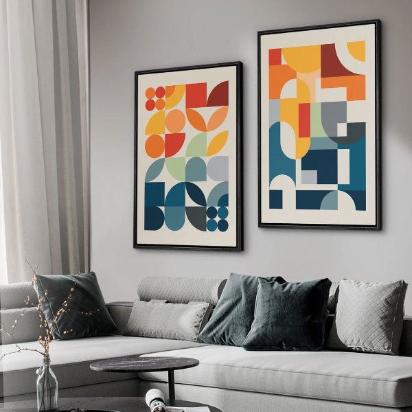 Abstract Prints Mid Century Modern for Minimalist Wall art