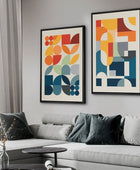 Abstract Prints Mid Century Modern for Minimalist Wall art