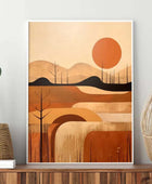 Modern Canvas Painting Abstract Brown Orange And Prints luxury Wall Art Home Decor