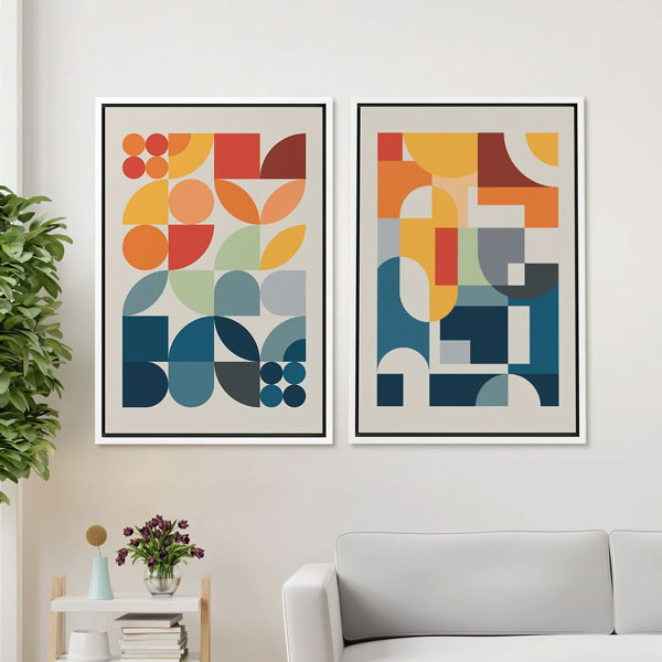 Abstract Prints Mid Century Modern for Minimalist Wall art