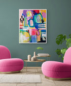 Bright,Colorful Abstract Print, Funky Multicolor Abstract Art, Modern Wall Art