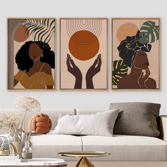 Elegant Black Woman, Abstract Wall Art