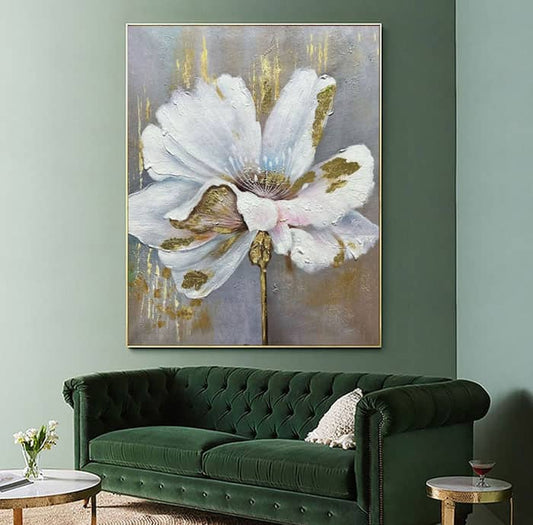 Large Flower Painting print on canvas , Home decor,Luxury flower wall art