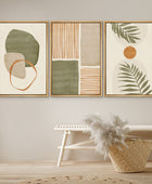 Abstract Shapes , Century Modern Art Boho Decor