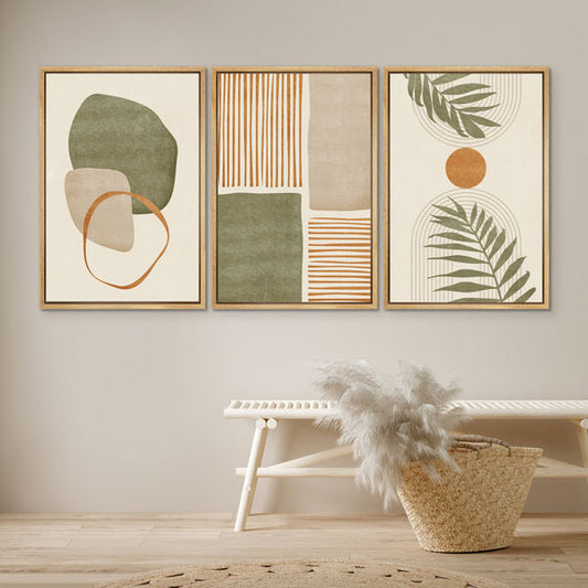 Abstract Shapes , Century Modern Art Boho Decor