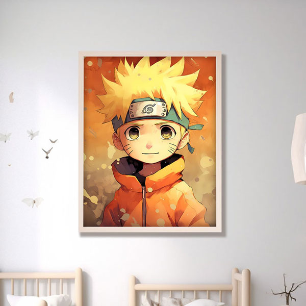 Anime Wall Art, Naruto Decor Room, 4 piece , Gift Friend & for children's