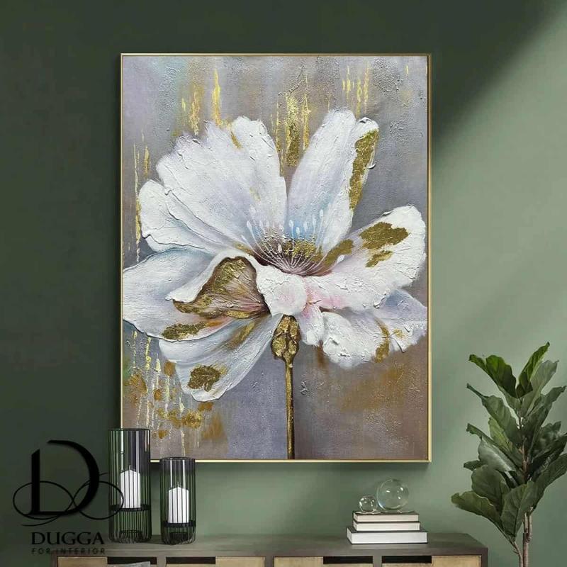 Large Flower Painting print on canvas , Home decor,Luxury flower wall art