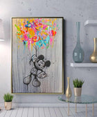 Mickey Mouse  Modern Painting Print Abstract Framed Canvas Wall Art  Home/Office Room Decor Gift