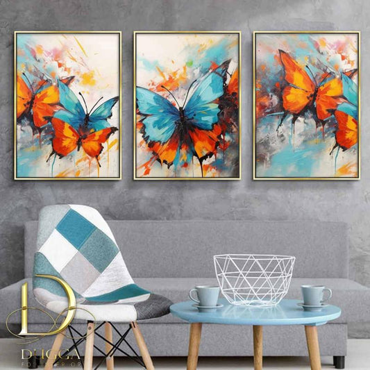 Modern paintings Butterflies of Different Colors Canvas print