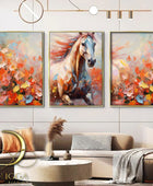 abstract Horse Wall Art Print Colorful canvas print